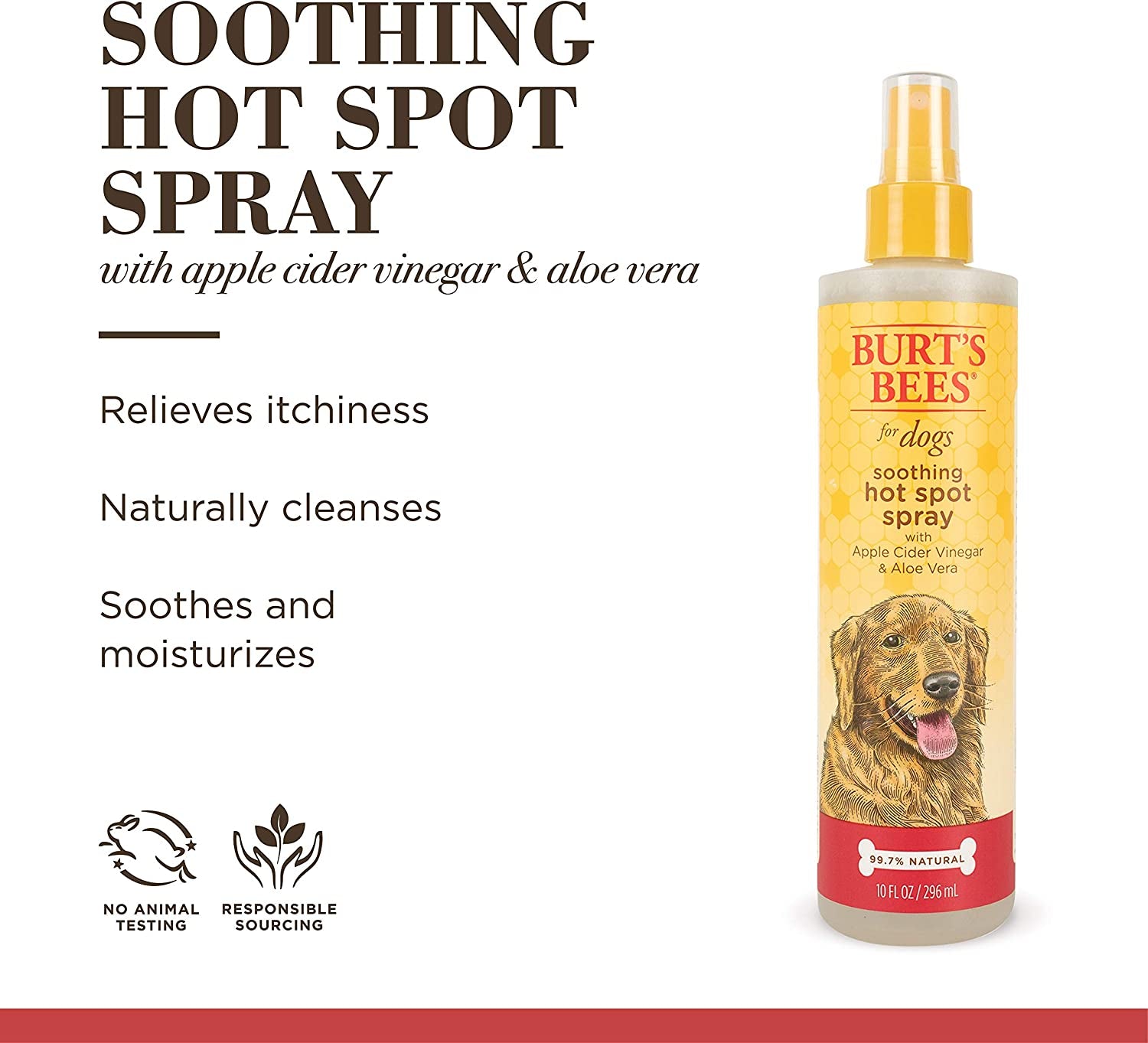 Hot Spot Spray for Dogs 10 Fl Oz- Spray for Dog Hot Spots, Dog Grooming Supplies, Apple Cider Vinegar Dog Spray, Dog Hot Spot Treatment, Apple Cider Vinegar Spray for Dogs