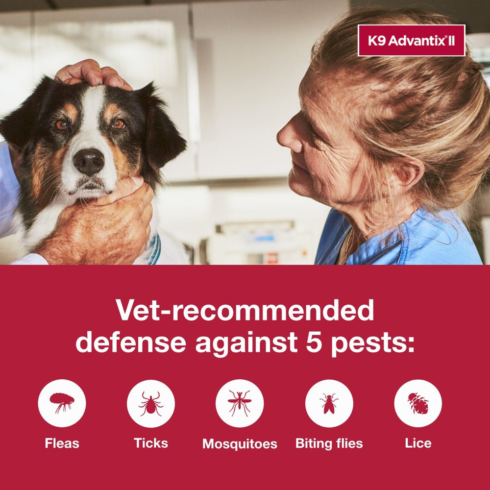 Monthly Flea & Tick Prevention for Large Dogs 21-55 Lbs, 2-Monthly Treatment