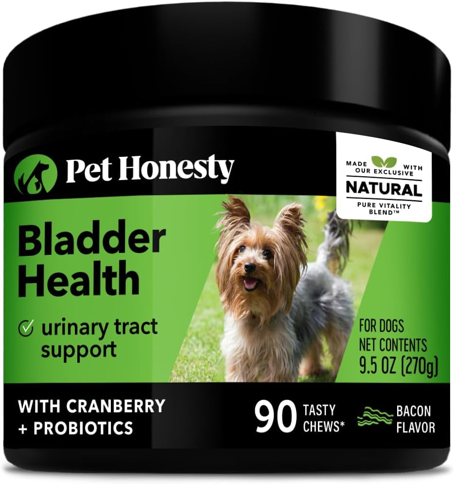 Cranberry Bladder Health for Dogs – Contains Active Ingredients - Cranberry & D-Mannose to Help Support Dog Urinary Tract Health, Dog Bladder Support, & Kidney Support for Dogs (Bacon)