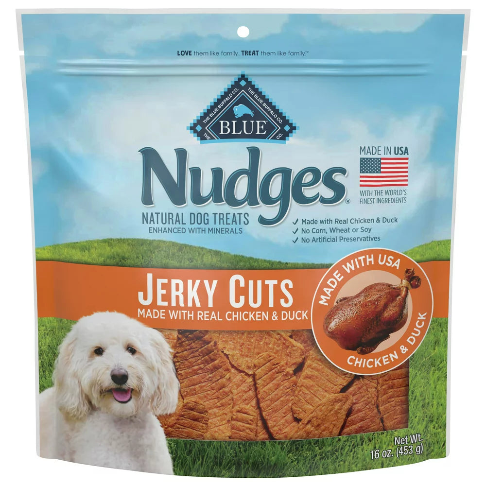 Nudges Jerky Cuts Natural Dog Treats Chicken and Duck