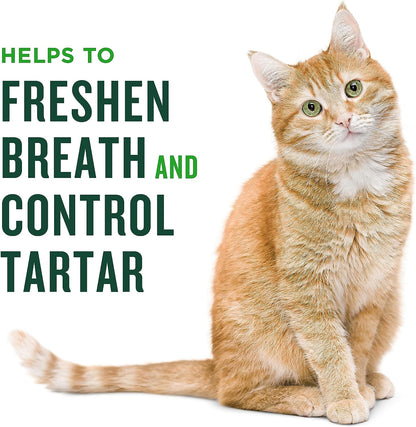 Dental Treats for Cats, (Chicken/Salmon) Flavored Treats for Cats, Freshens Breath and Controls Tartar, 2.5Oz